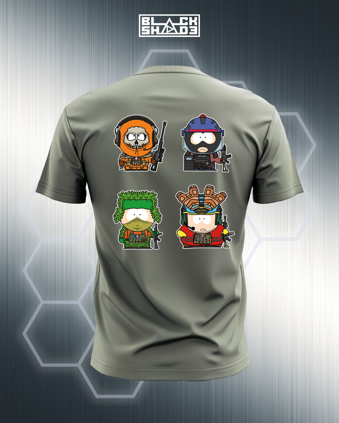 T-Shirt - "Shoot Park" Vert Amande