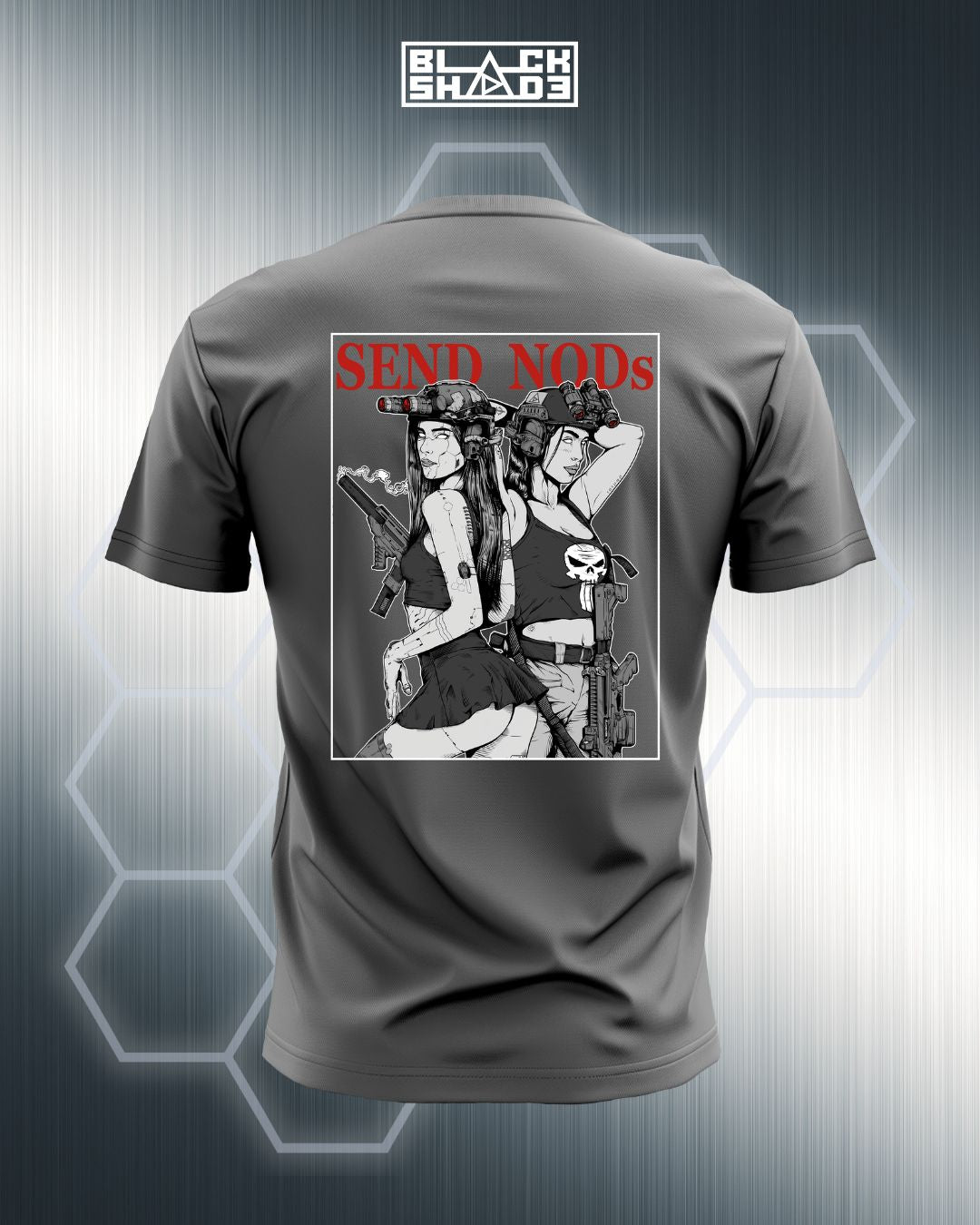 T-Shirt - "Send Nodes" Anthracite