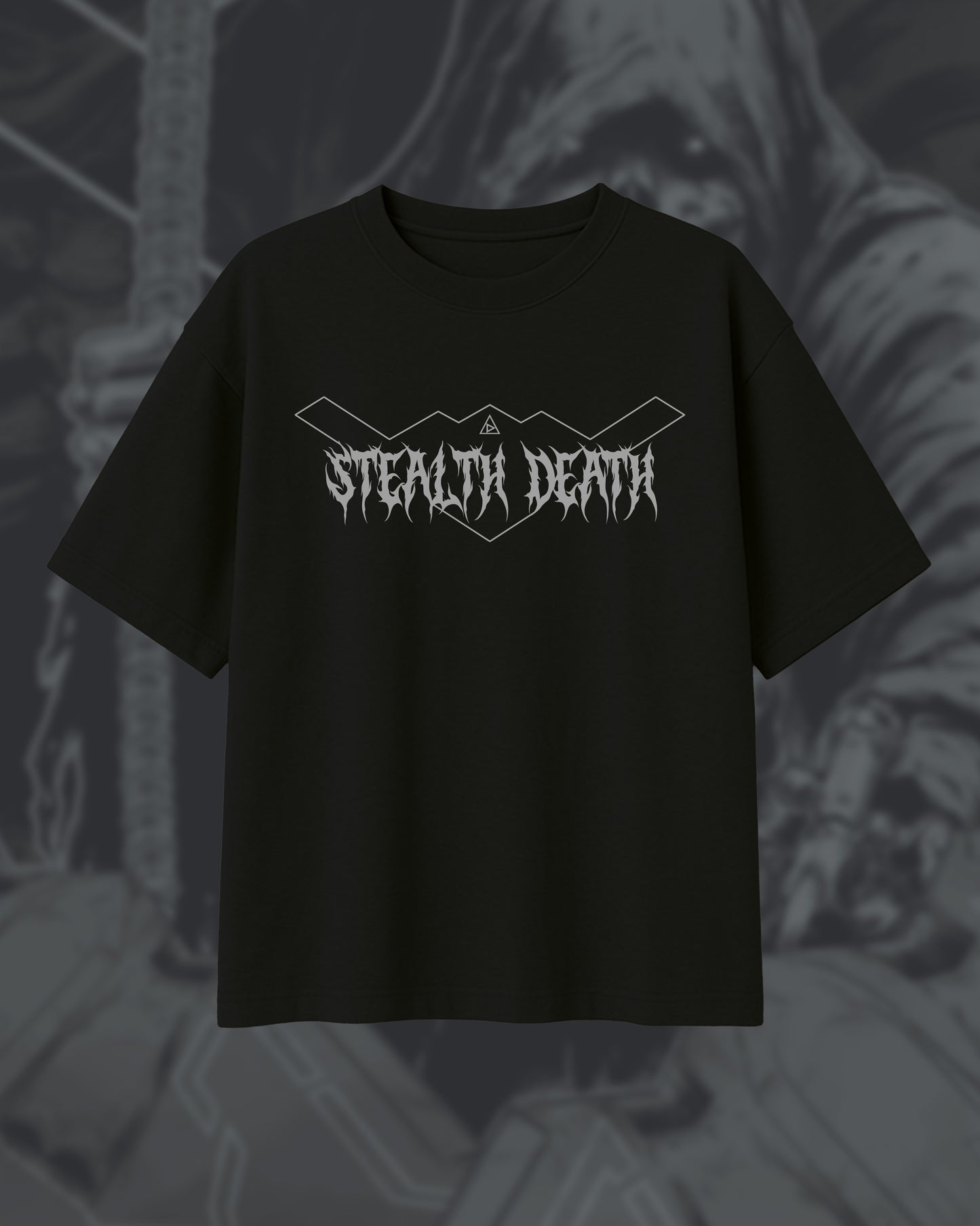 T-Shirt - "Stealth Death" Noir - Oversize