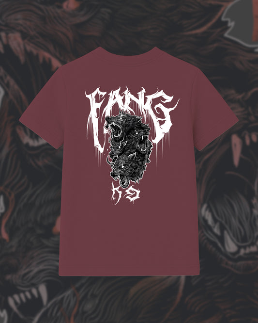 T-Shirt - "Fang" Wine Heather