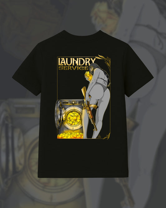 T-Shirt - "Laundry Service" Noir