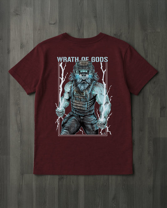 T-Shirt - "Zeus" Rouge Sang
